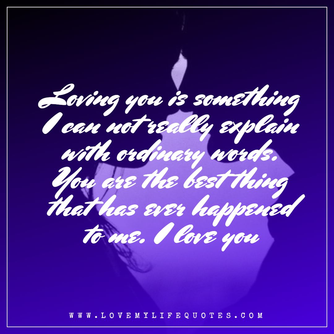 lovingyou is something i cannot really explain